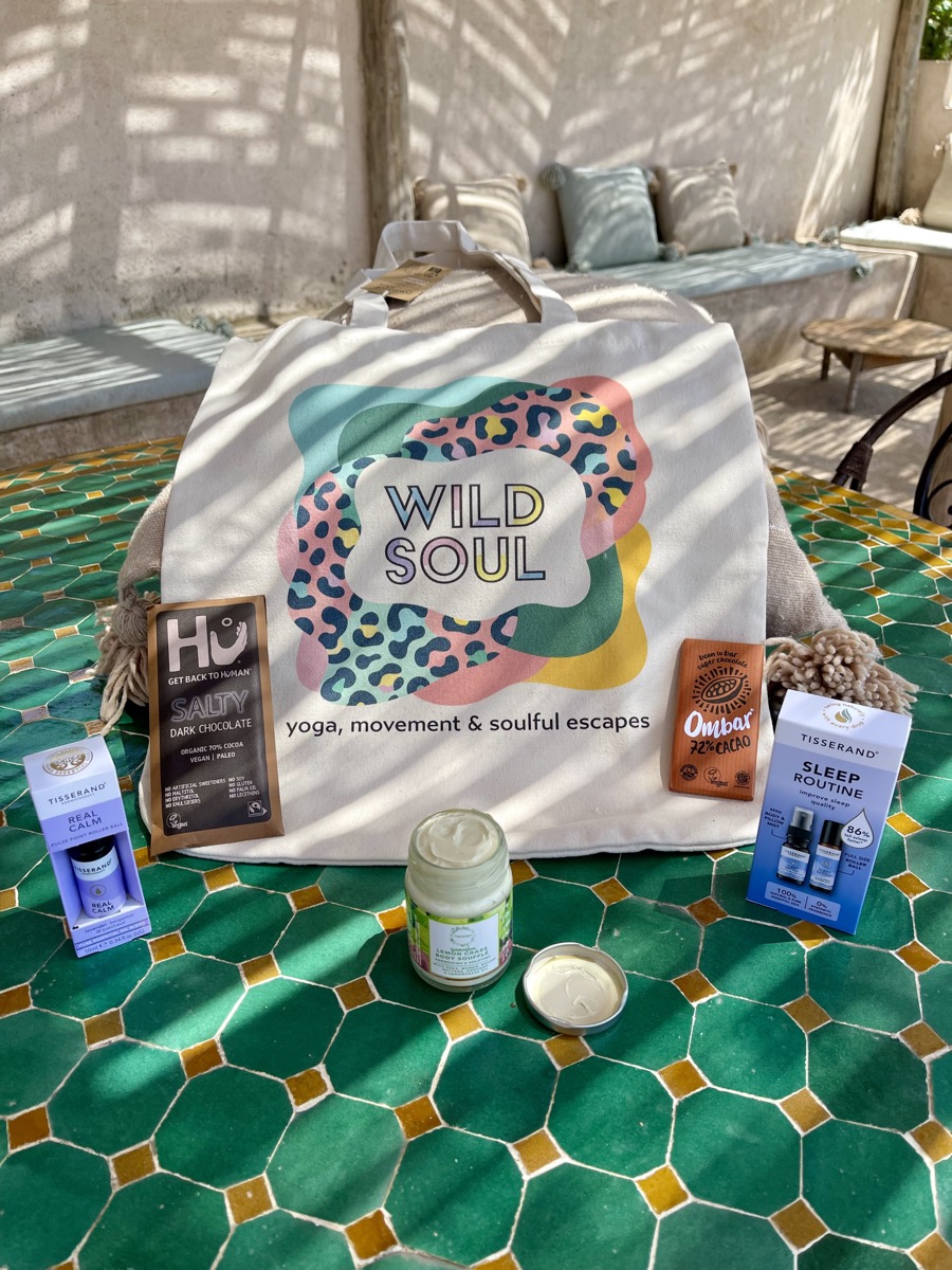 The Wild Soul welcome gift bag with treats